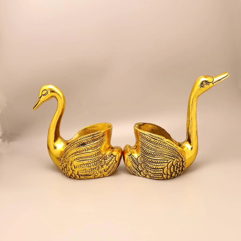 Golden Duck Candle Holder 1