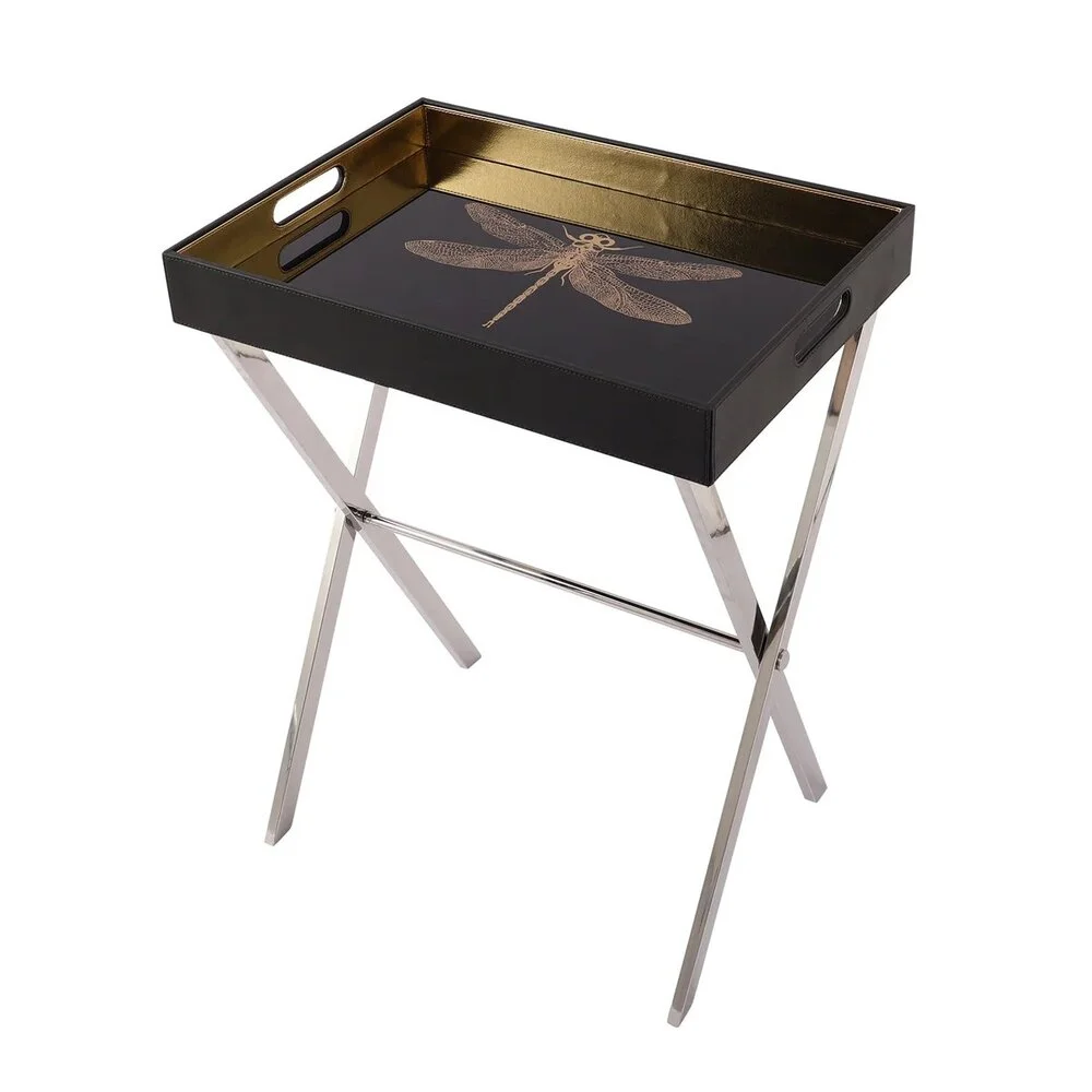 Azalea Dragonfly Black Butler Tray Table 1