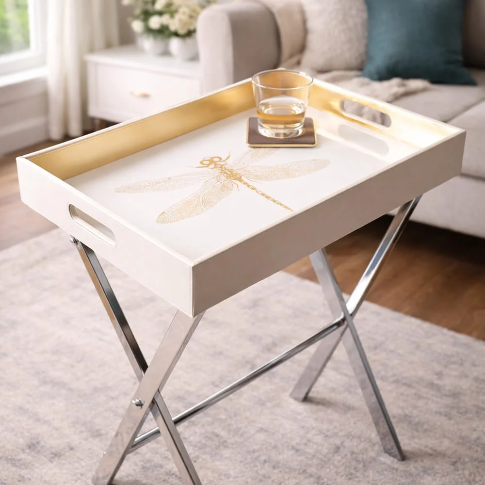 Azalea Dragonfly Butler Tray Table 3
